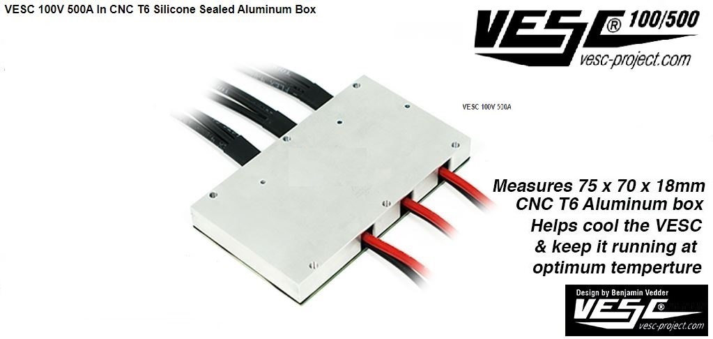 50kw VESC 100V 500A in Sealed CNC Aluminum Enclosure T6 Silicone wire 4mm Bullet connector