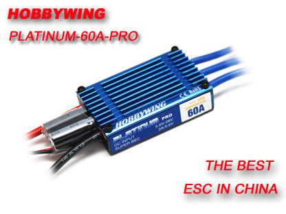 Hobbywing Platinum 60A PRO ESC 2-6 cells lithium battery - Click Image to Close