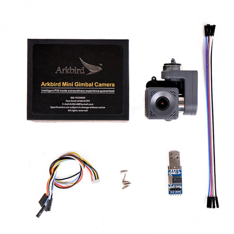 Arkbird 2-Axis Brushless Gimbal Camera for FPV Fixed Wing Drones - Click Image to Close