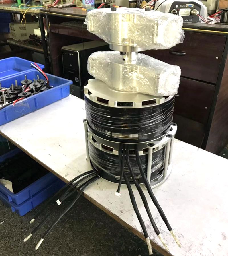 160KW coaxial Motor Two Stator CW&CCW LARGE BLDC Brushless Motor - Click Image to Close