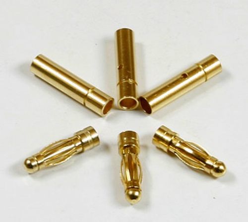 Golden Plated Connector 3mm 3 pairs for motor