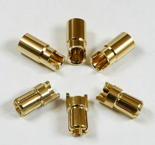 6mm Golden Plated Spring Connector 3 pairs - Click Image to Close