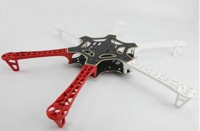 DJI Hexa Frame Hexa Copter White/Red F550-V2 Support KK MK MWC - Click Image to Close