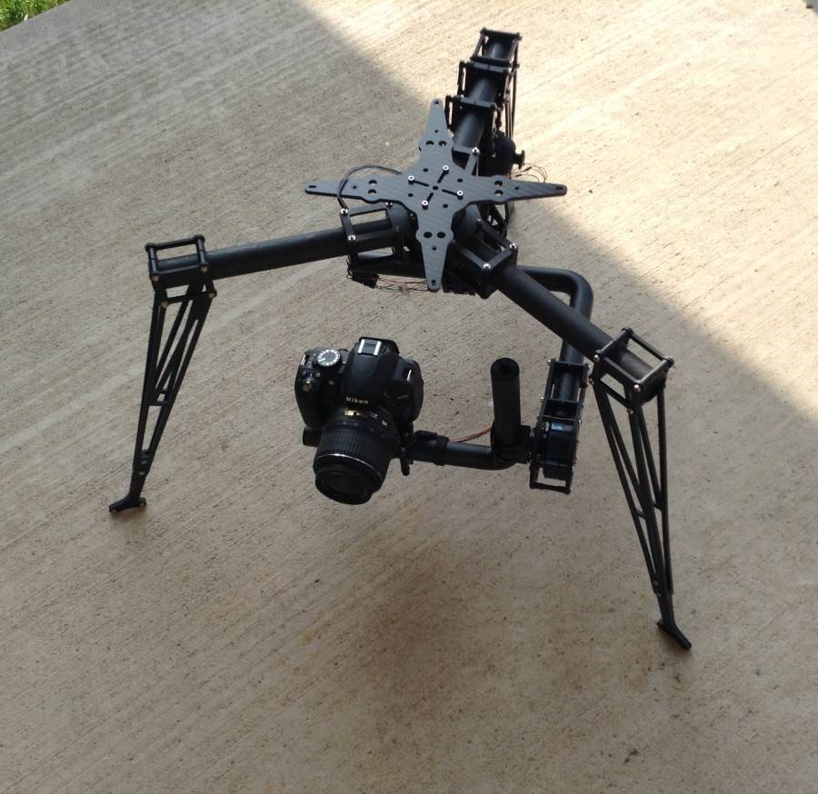 AERIAL 3axis 360 degrees brushless gimbal for cinestar copter - Click Image to Close