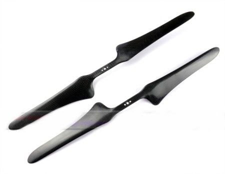 17x 5 Carbon Propeller Set (one CW, one CCW) - Curve Tip - Click Image to Close