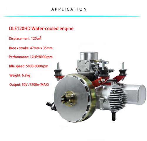 Drone Engine 7.2kw WaterCooled Hybrid Electricity Generator DLE - Click Image to Close