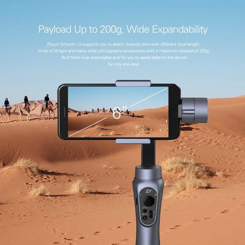 Zhiyun Smooth Q 3 Axis Brushless Handheld Gimbal For 6 Inch iPhone Smartphone GoPro 3/4/5 Smart Phone Mobile