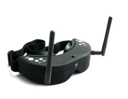 Diversity Receiver Wireless Head Tracing GOGGLES & 200mw Tx - Click Image to Close