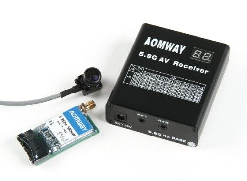 Aomway 5.8G 500mW Video Tx, RX04 Rx and 600TV lines CMOS 5V cam - Click Image to Close
