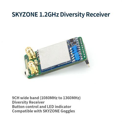 SKYZONE 1.2GHz Diversity Receiver VRX Video Receiver 9CH Wide Band (1080MHz to 1360MHz) Compatible With SKYZONE FPV Goggles