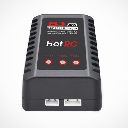 HOTRC B3 1.6A AC 20W Battery Balance Charger for 2S-3S LiPo Batt - Click Image to Close