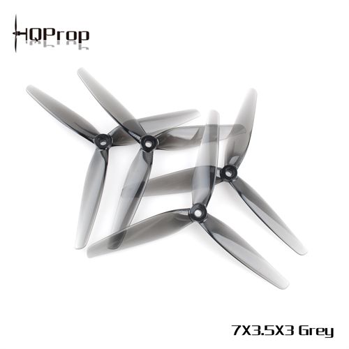HQProp 7X3.5X3 7035 Light Grey (2CW+2CCW) Poly Carbonate 3-Blade Propeller For RC FPV Freestyle 7inch Long Range Cinelifter Drones DIY Parts