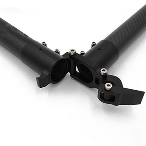 30mm Carbon Tube Horizontal Folding Part Machine Arm Tube Base Flat Folding Pipe Clamp For Multirotor Agricultural Drone