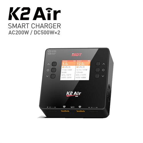 ISDT K2 Air AC 200W DC 500Wx2 20A Dual Channel Charger - Click Image to Close