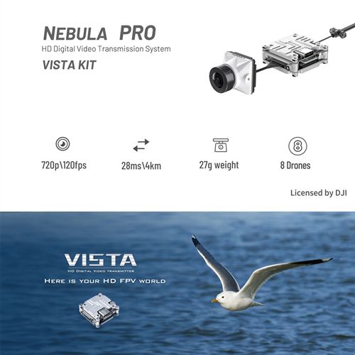 Caddx Nebula Pro Vista Kit Cameras 720p/120fps HD Digital 5.8GHz - Click Image to Close