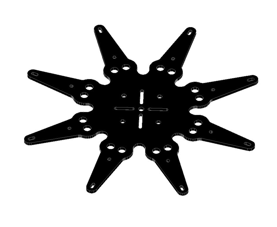 Cinestar 6 Hexacopter gimbal 3mm plate - Click Image to Close