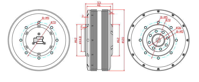 PM10025 Brushless gimbal motor AS5048A BGC encoder - Click Image to Close
