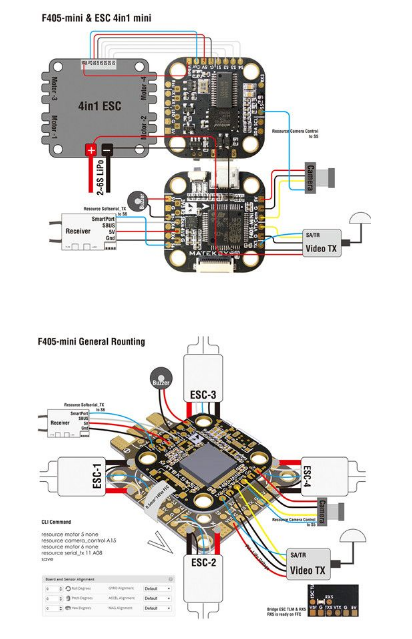 Matek Systems F4 F405 Mini Flight Controller Integrated OSD 32K - Click Image to Close