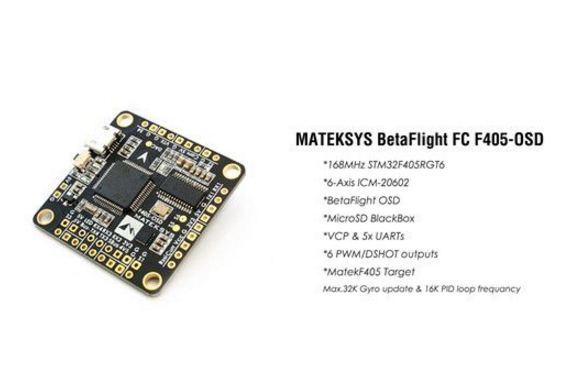 Matek F405-OSD BetaFlight STM32F405 Flight Control Board Built-in OSD Inverter for SBUS Input