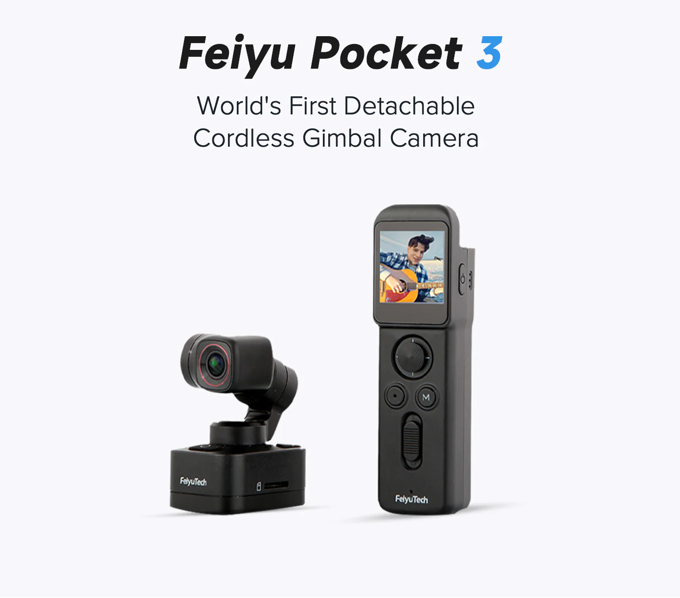 Pocket 3 Feiyu-tech 3-Axis 4K detachable gimbal camera kit