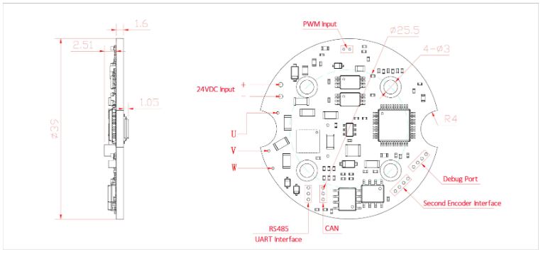 GIM4305 Brushless encoder Gear Motor Servo actuator - Click Image to Close