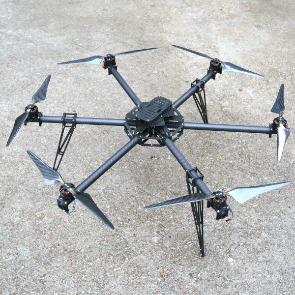 6-Axis Hexacopter frame kit with 6 square tube upgraded & clamps - Click Image to Close