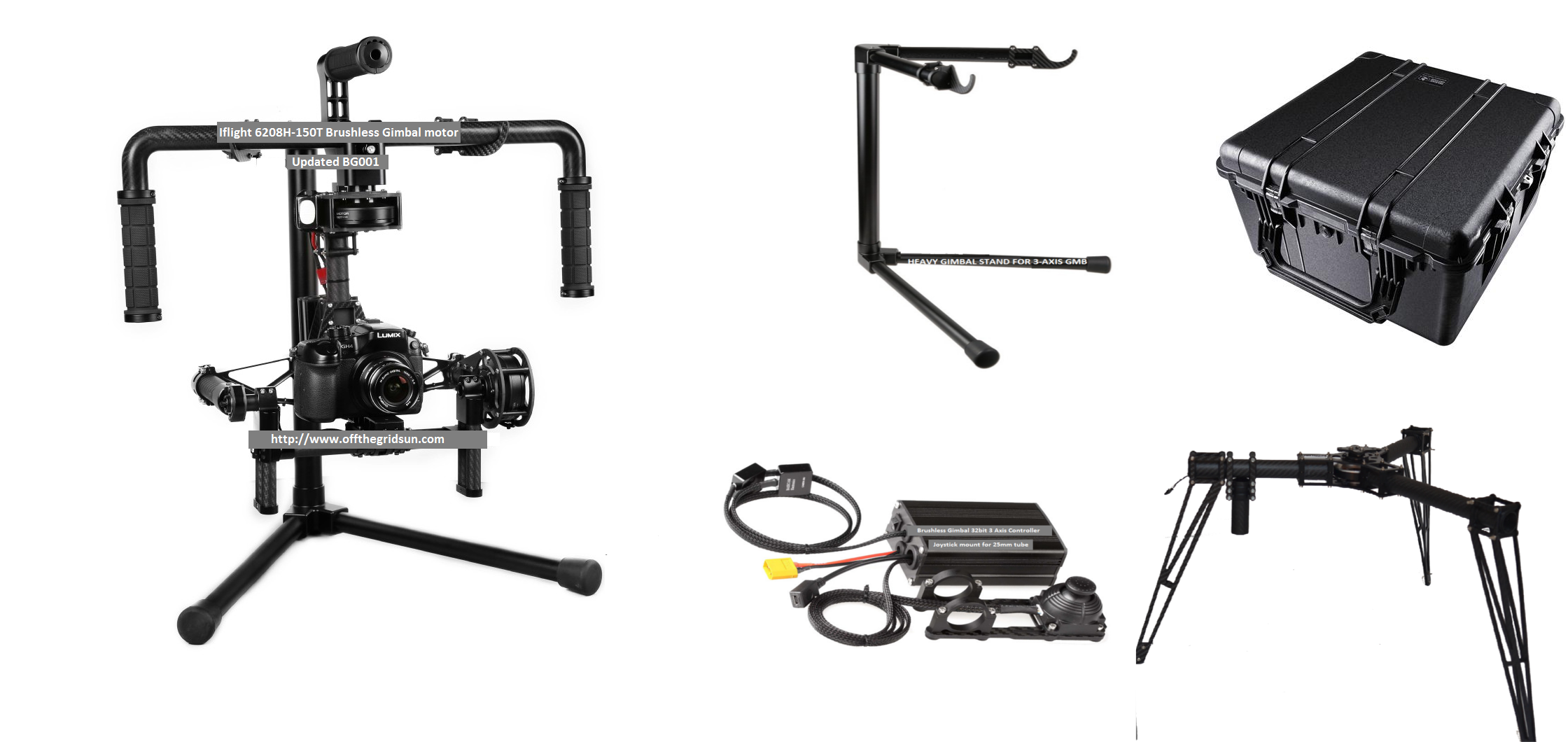 CINESTAR 3 Axis Brushless GIMBAL system Steadicam & LANDING GEAR - Click Image to Close