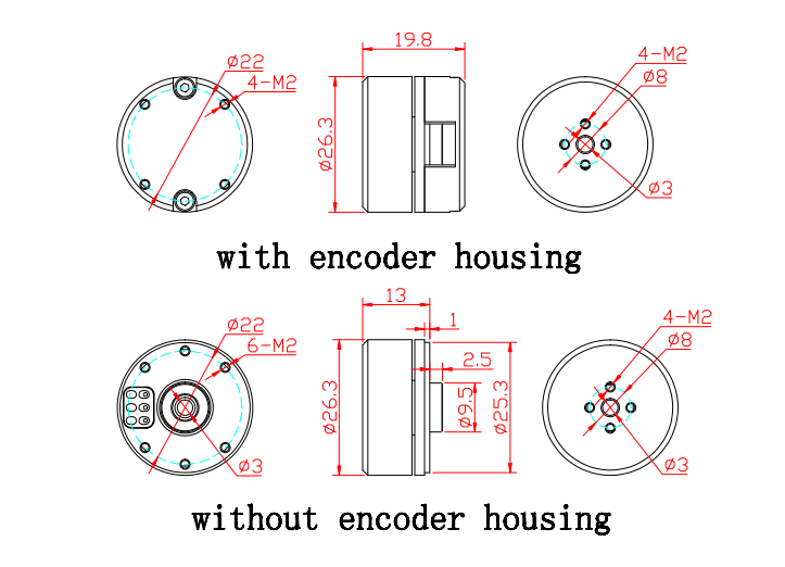 BGC Encoder Motor PM2205 AS5048A or 5600 encoder built inside