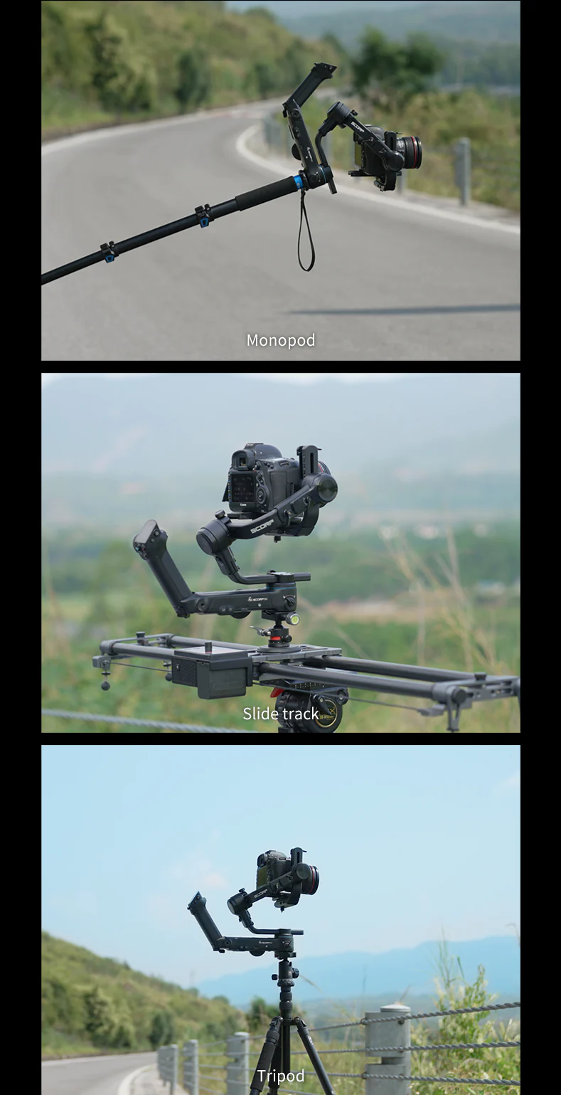 SCORP Pro Detachable 3-Axis Professional Gimbal Stabilizer for DSLR Mirrorless Camera