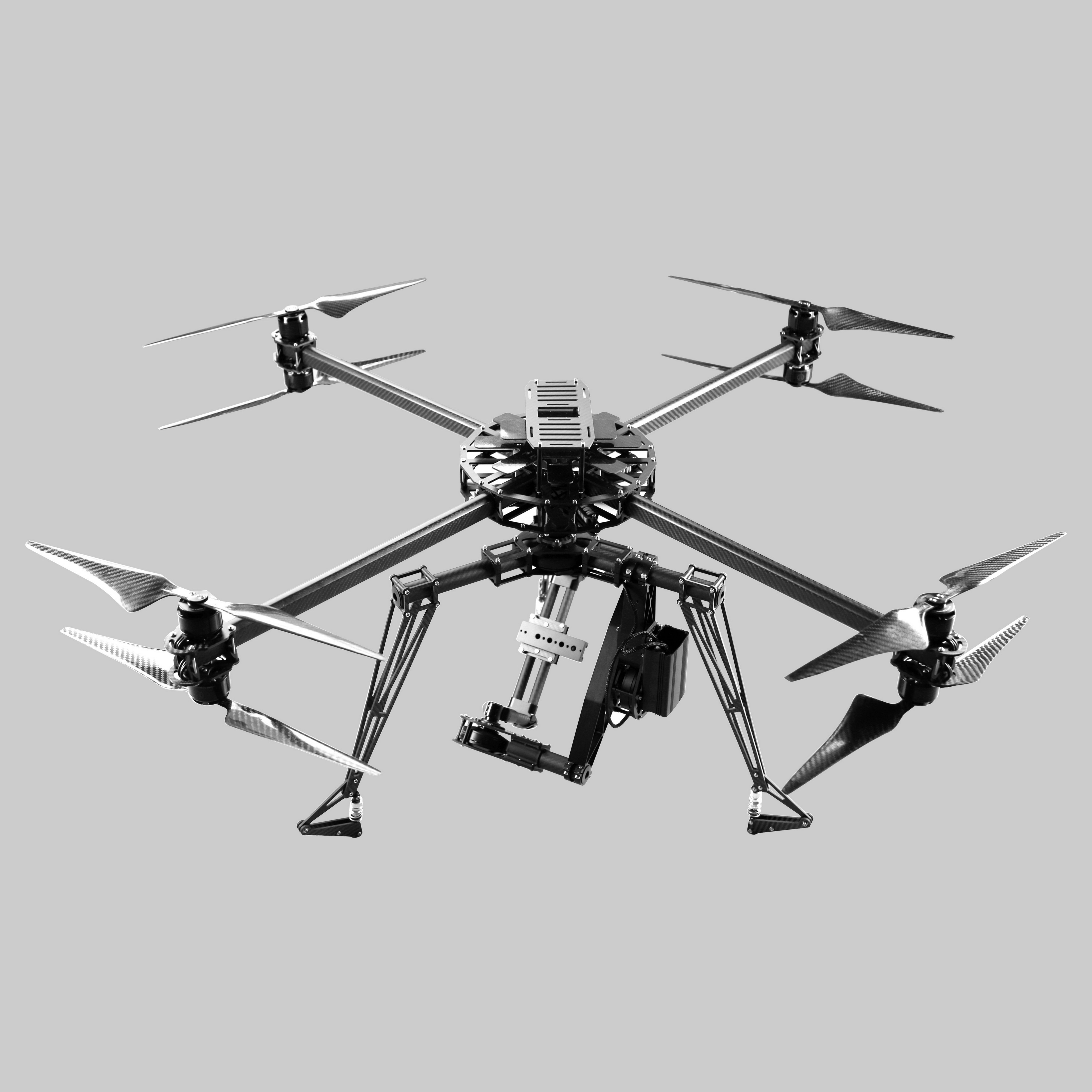 X8 Quad Multirotor Frame Drone Kit for Heavy Lift with rectangular booms no Gimbel No Motors