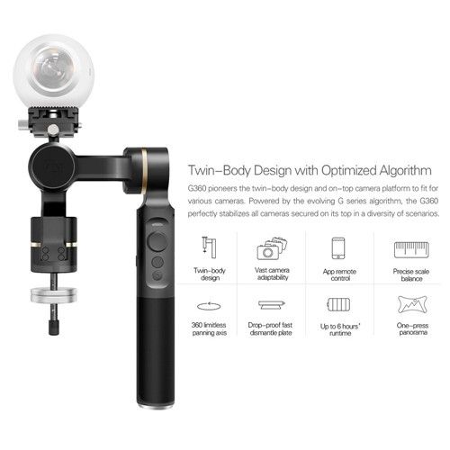 Handheld Gimbal Stabilizer Feiyu G360 for SONY FDR-X3000 - Click Image to Close