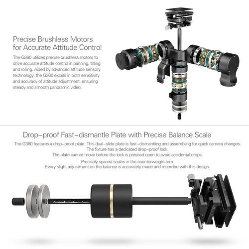 Feiyu G360 Handheld Gimbal Stabilizer for SONY FDR-X3000 Panoramic Camera