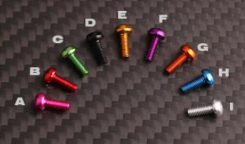 M5X8MM Round Head Colored Aluminum anodized Screw - Click Image to Close