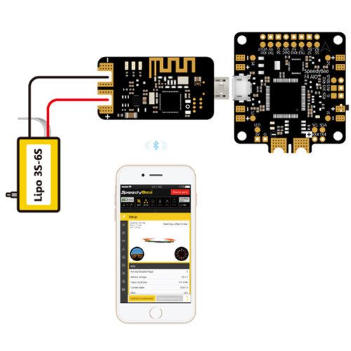 Hot New SpeedyBee Bluetooth-USB Adapter 2-6S Support STM32 Cp210x USB Connecter For RC Racing Drone Flight Controller Spare Part