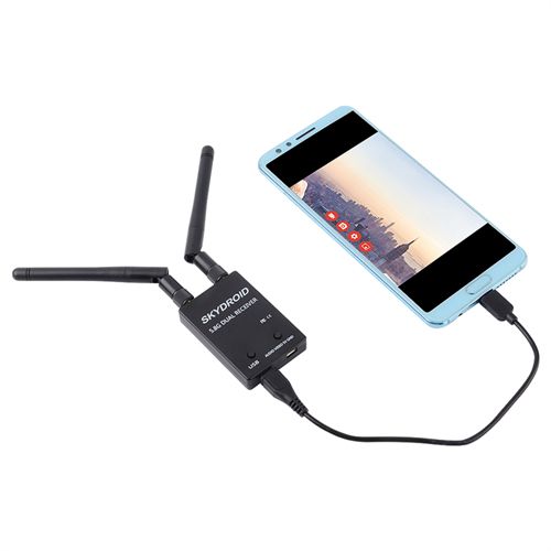 Skydroid 5.8Ghz 150CH UVC OTG Smartphone Dual Antenna FPV Receiver for Android Tablet PC RC Dron