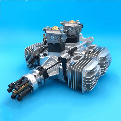 DLE120 T4 RC Airplane Gasoline Engine Power Four-Cylinder Two-Stroke Side Exhaust Natural Wind-Cooled 120CC Displacement