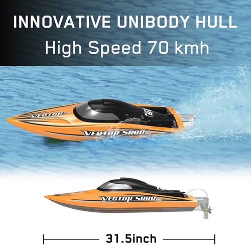 Vector SR80 Pro 70km/h 800mm 798-4P RC Boat with All Metal Hardwares Auto Roll Back Function