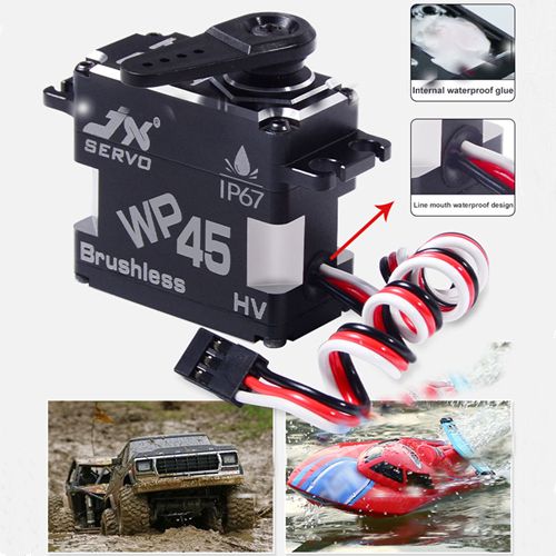 JX Servo WP45 HV 45KG Full CNC Waterproof Metal Gear Brushless Servo for TRC 1/10 RC Car Crawler Boat Robot Fixed-wing