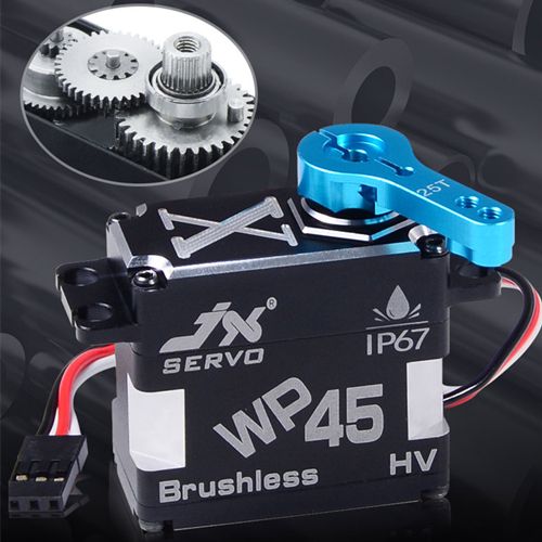 JX Servo WP45 HV 45KG Full CNC Waterproof Metal Gear Brushless Servo for TRC 1/10 RC Car Crawler Boat Robot Fixed-wing