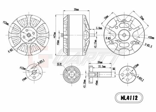 GARTT ML4112 320KV Brushless Motor For RC Quadcopter Multicopter Milti-rotor Accessories