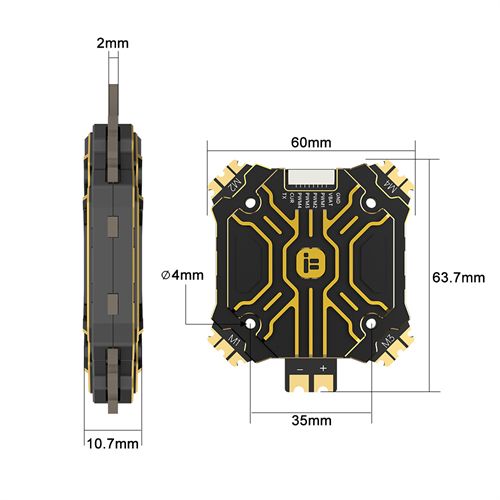 IFlight BLITZ E80 Pro 4-IN-1 ESC 80A for RC FPV Drone