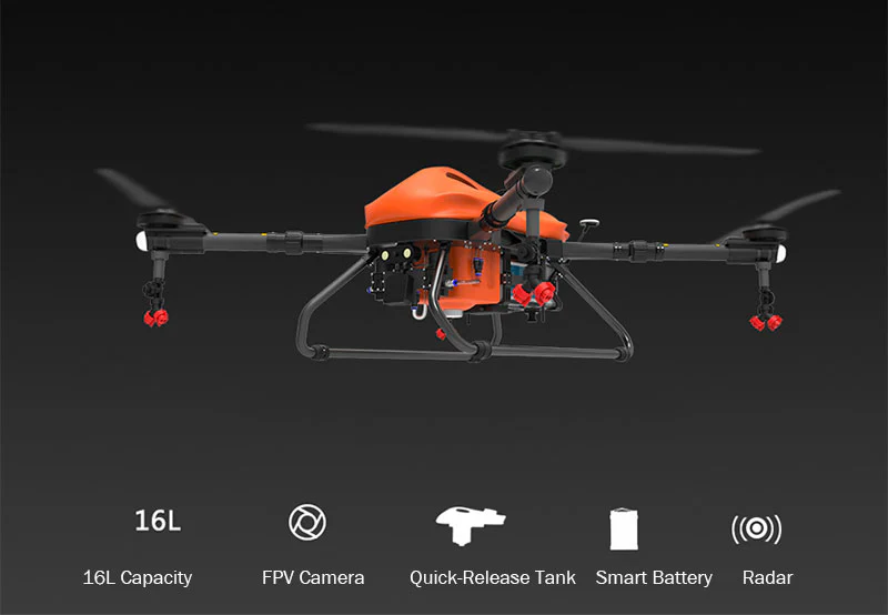 ARRIS F16 4 Axis 16L UAV Agricultural Crop Spraying Drone