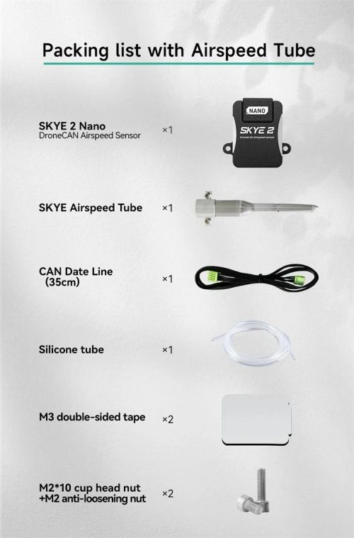 CUAV New SKYE 2 Nano DroneCAN DLVR High Accuracy Linearity Airspeed Sensor for ultra-long range Drone Measurement