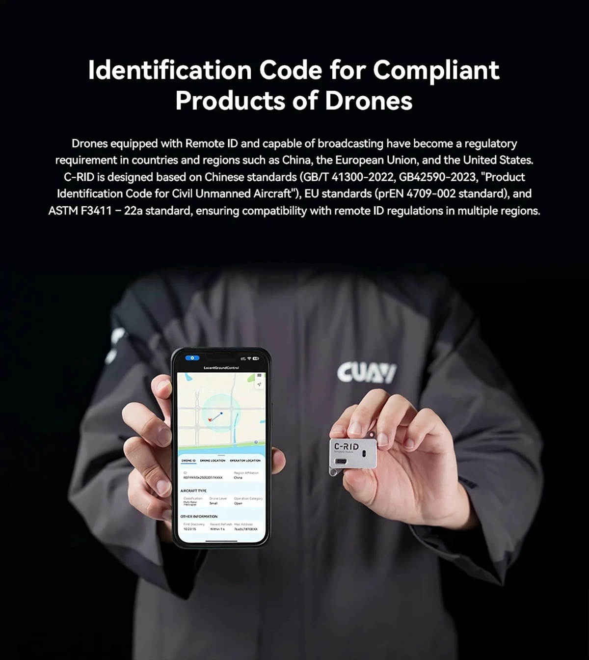 CUAV C-RID Drone Remote ID Broadcast Module DroneCAN UART [CUAV-C-RID ...