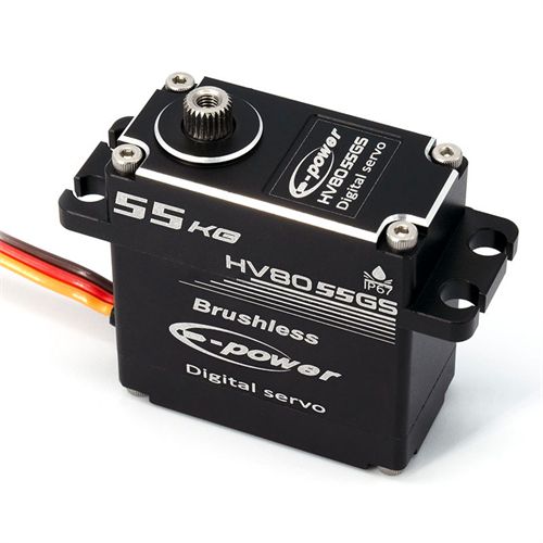 55kg Waterproof Brushless Servo 180/270 Metal Magnetic Sensor