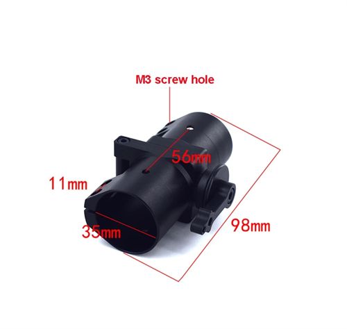 D35mm Screw Horizontal Folding Arm Carbon Tube Clip Connector