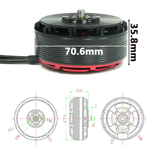 Electric propulsion System 6215 Motor+14S 80A ESC 21in prop