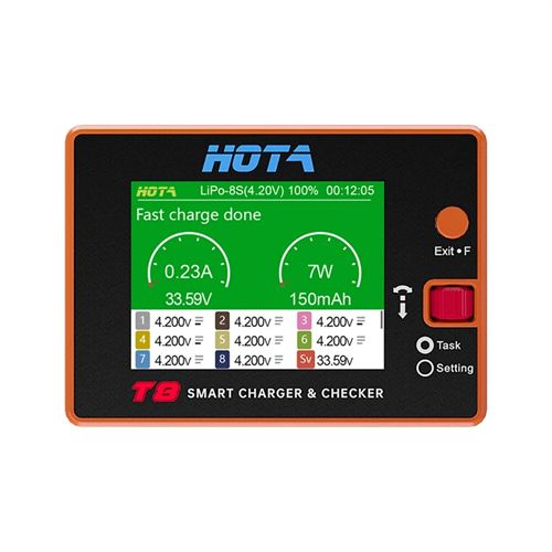 650W 22A XT60 1-8S Intelligent HOTA T8 Charger