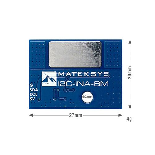 MATEK Mateksys I2C-INA-BM ULTRA-PRECISE I2C POWER MONITOR