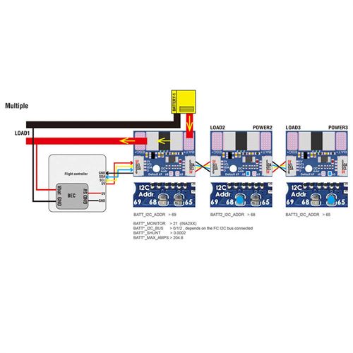 MATEK Mateksys I2C-INA-BM ULTRA-PRECISE I2C POWER MONITOR